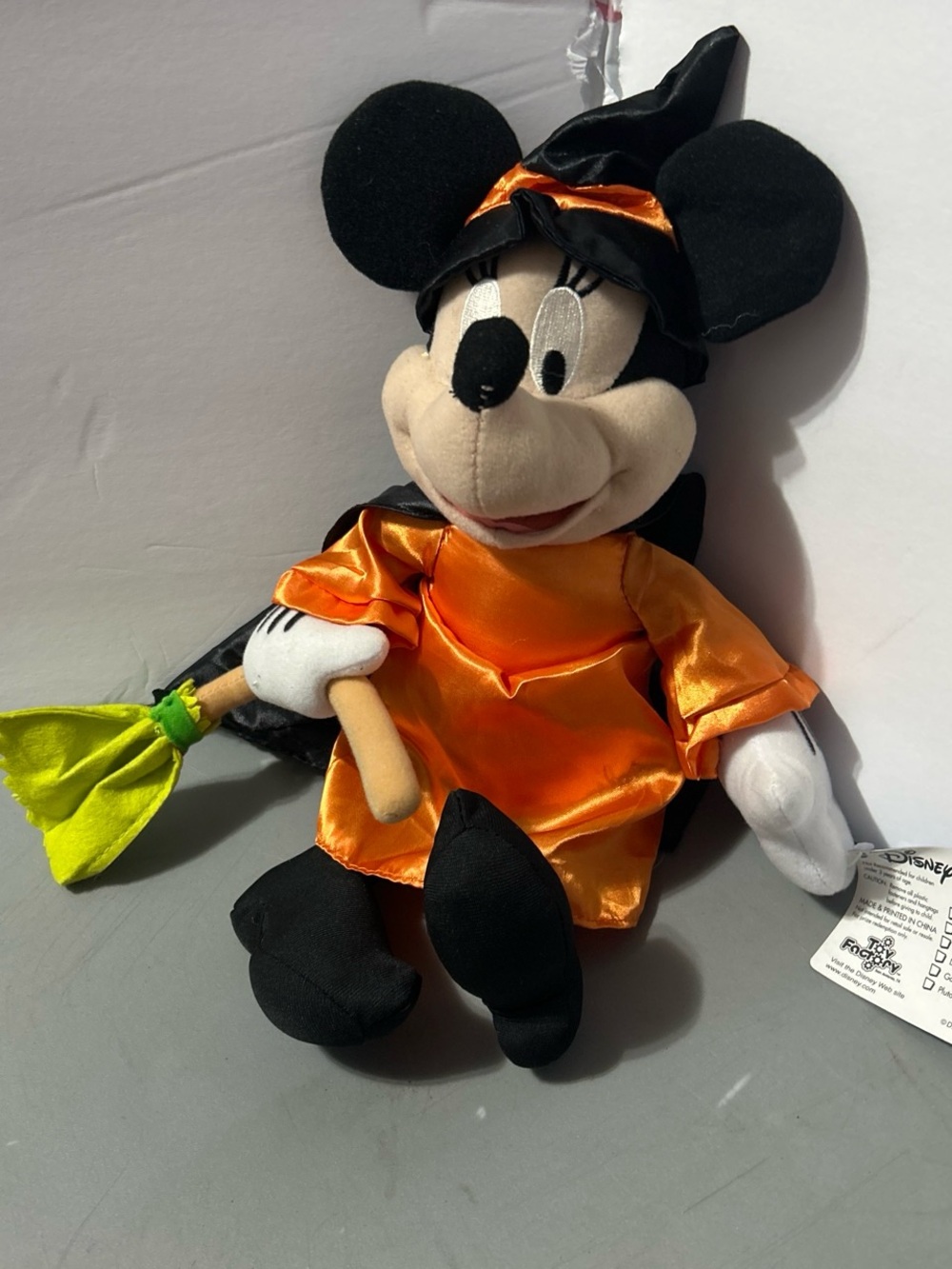 Disney Minnie Mouse Witch Plush - Orange, Black & Green